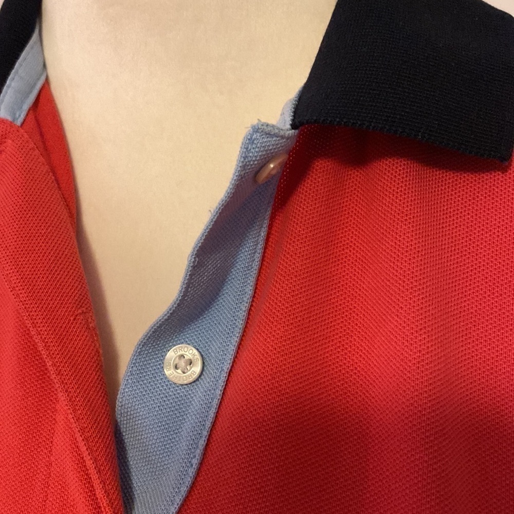 Brooks Brothers Polo Dress Red Navy Size Medium - Picture 3 of 6